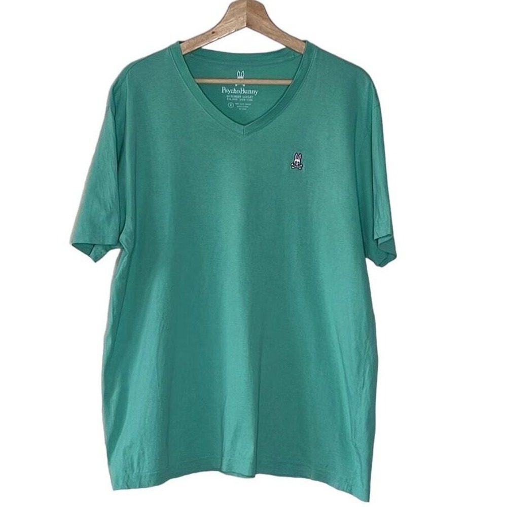 PSYCHO BUNNY CLASSIC CREW NECK TEE -MIAMI POOL SIZE 6 PIMA COTTON